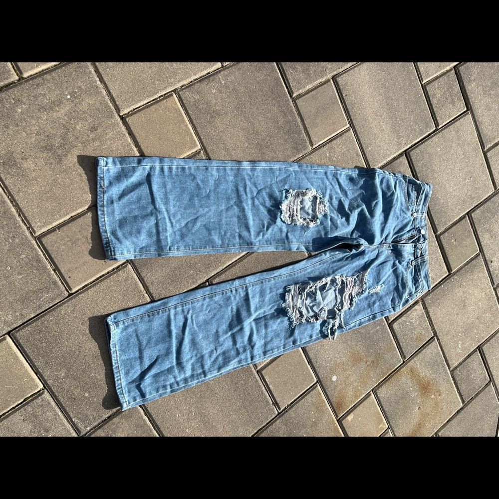 Distressed jeans